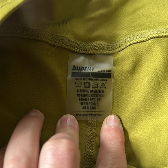 Olive Capri-length Leggings from MuscleNation - Picture 4 of 4